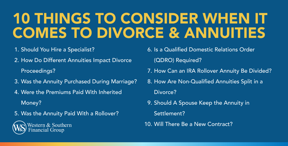 10 Things to Consider When It Comes to Divorce & Annuities