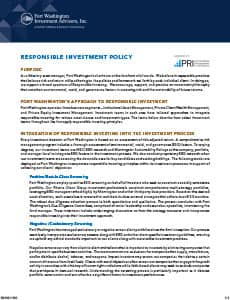 responsible investing policy