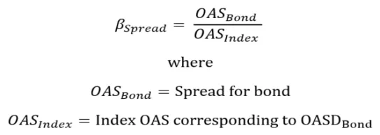 Formula of Spread Beta for Bond (B Spread).