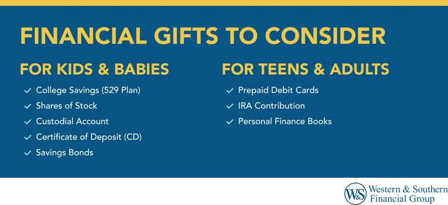 Financial Gifts to Consider Giving to Babies, Kids & Adults